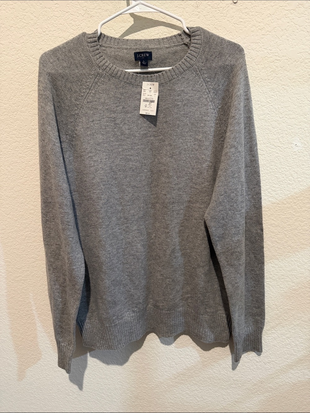 J. Crew Men’s  Gray Wool blend Crewneck Sweater